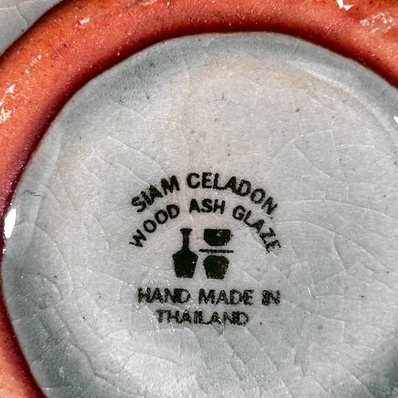 Siam Celadon Handmade Elephant Vase Jar Wood Ash Glaze Made in Thailand - Picture 4 of 12